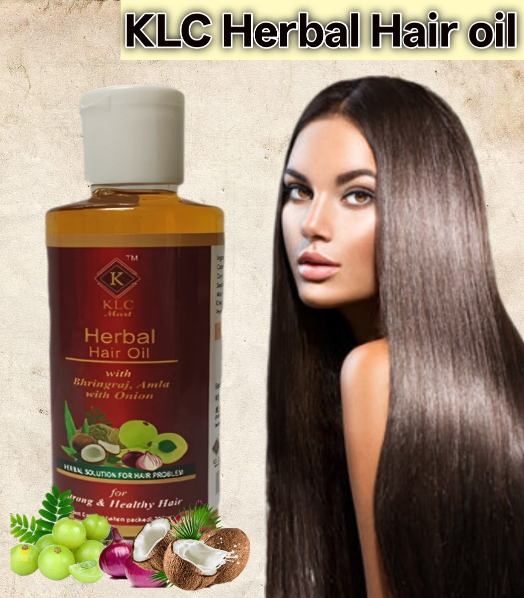 KLC Next Herbal Hair Oil with Bhringraj, Amla & Onion – For Strong & Healthy Hair (200ml)