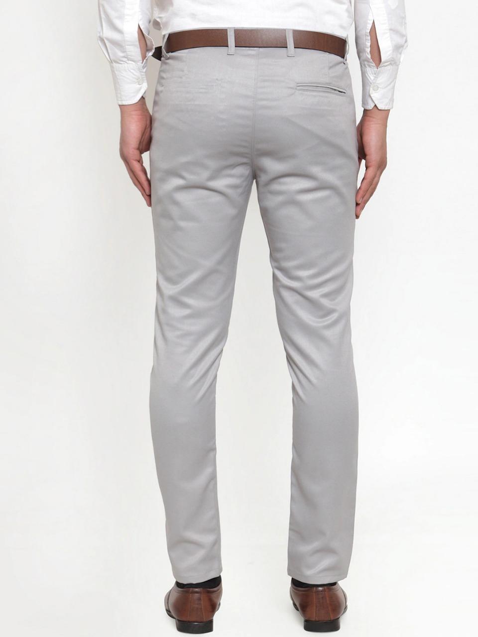 Stretchable Lycra Solid Slim Fit Mens Formal Trouser