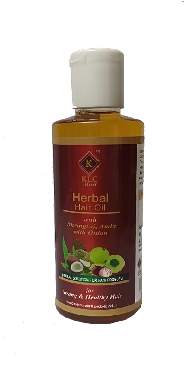 KLC Next Herbal Hair Oil with Bhringraj, Amla & Onion – For Strong & Healthy Hair (200ml)