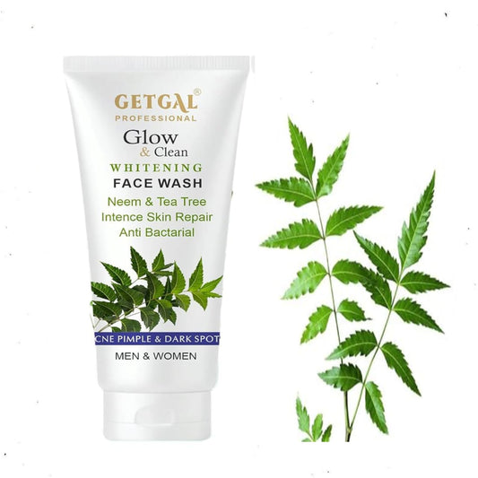 GETGAL Glow & Clean Whitening Face Wash – Neem & Tea Tree for Acne, Pimples & Dark Spots