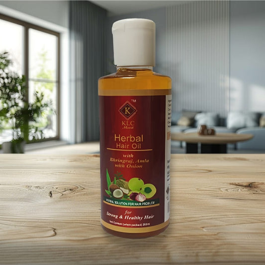 KLC Next Herbal Hair Oil with Bhringraj, Amla & Onion – For Strong & Healthy Hair (200ml)